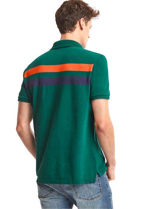 Image number 2 showing, Double stripe pique polo