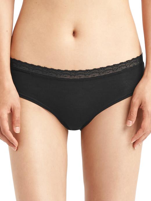 Image number 2 showing, Modal lace-trim hipster tanga