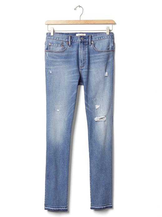 Image number 6 showing, STRETCH 1969 slim fit destructed jeans