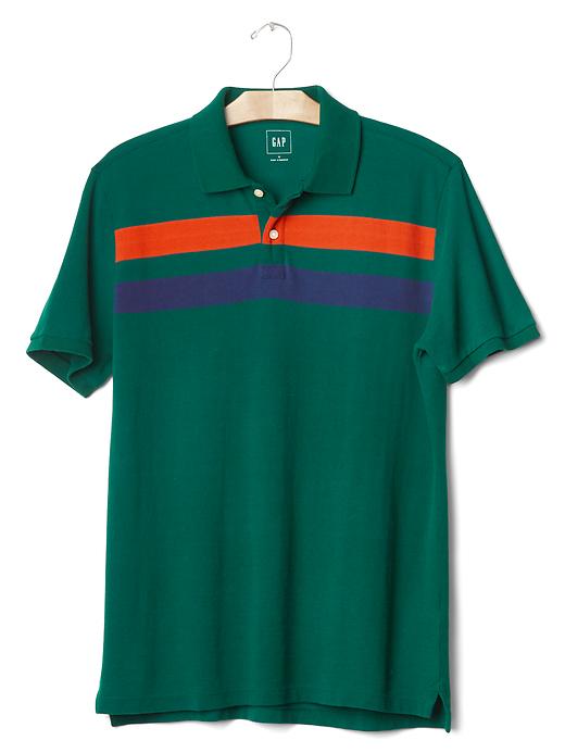 Image number 5 showing, Double stripe pique polo