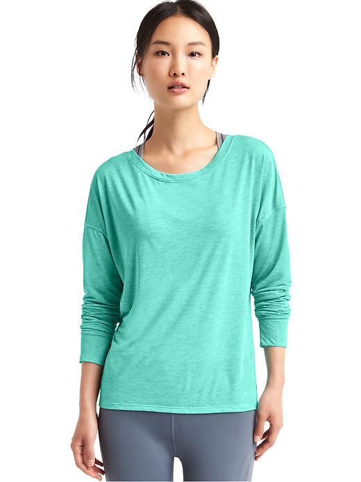 View large product image 1 of 1. GapFit Breathe air long sleeve tee