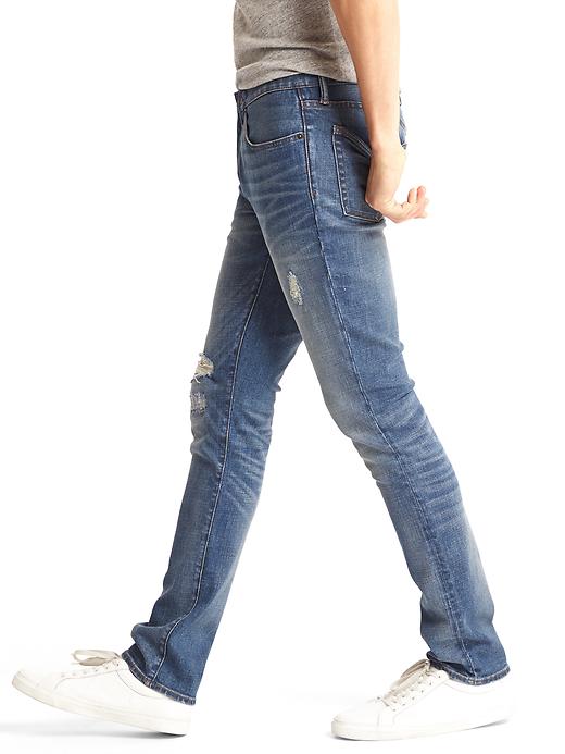 Image number 5 showing, STRETCH 1969 destructed skinny fit jeans