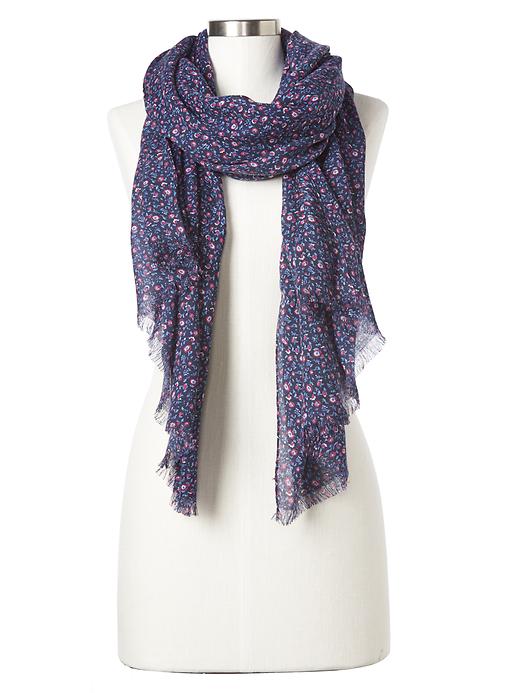 View large product image 1 of 1. Wool ditsy floral scarf