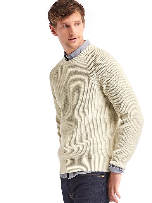 Image number 1 showing, Ribbed crew sweater