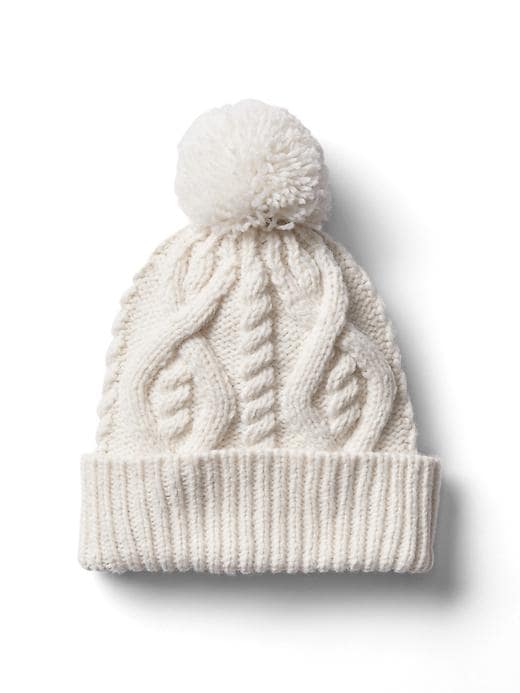 View large product image 1 of 1. Diamond cable knit beanie
