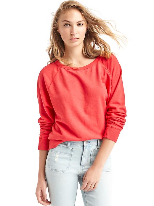 View large product image 1 of 1. Raglan pullover sweatshirt