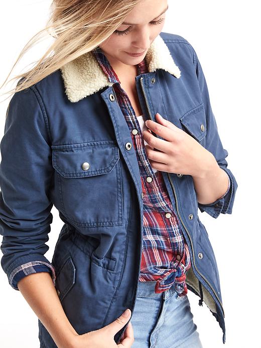 Image number 5 showing, Sherpa-lined utility jacket