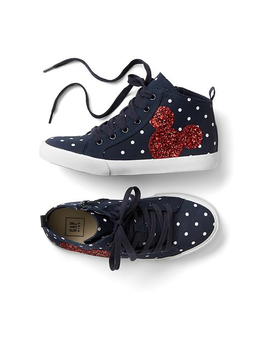 Image number 1 showing, GapKids &#124 Disney Mickey Mouse and dots embellished sneakers