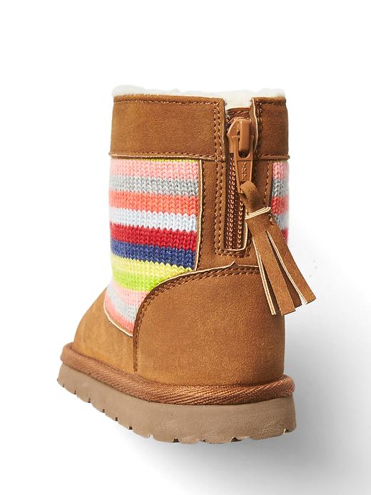 Image number 2 showing, Crazy stripe cozy booties