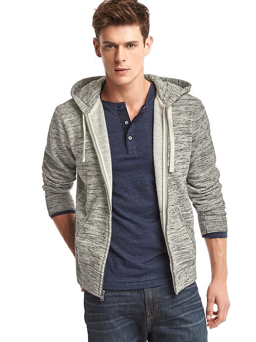 Image number 7 showing, Brushed fleece zip hoodie
