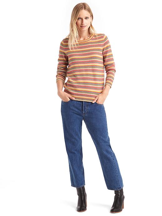 Image number 3 showing, Mini stripe crewneck sweater