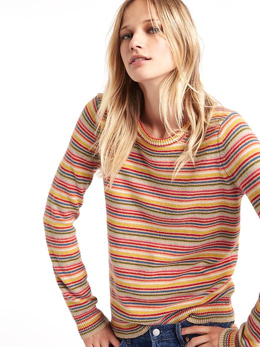Image number 5 showing, Mini stripe crewneck sweater