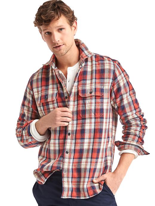 Image number 9 showing, Heavyweight flannel plaid shirt