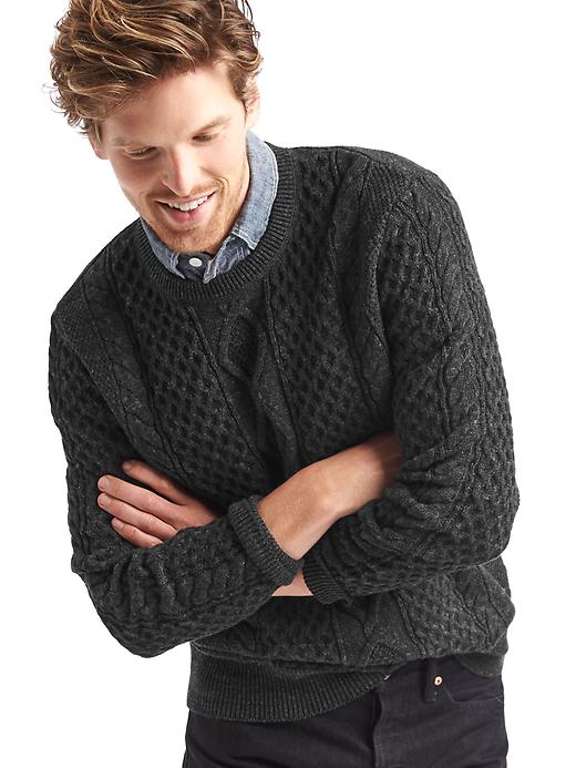 Image number 9 showing, Chunky cable knit sweater