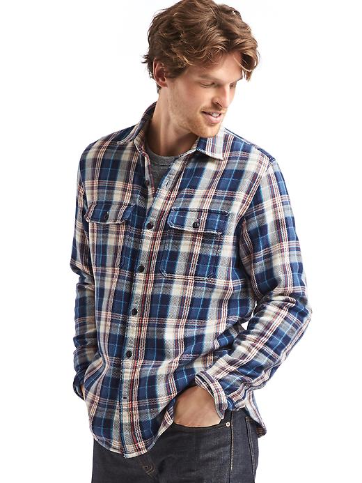 Image number 1 showing, Heavyweight flannel plaid shirt