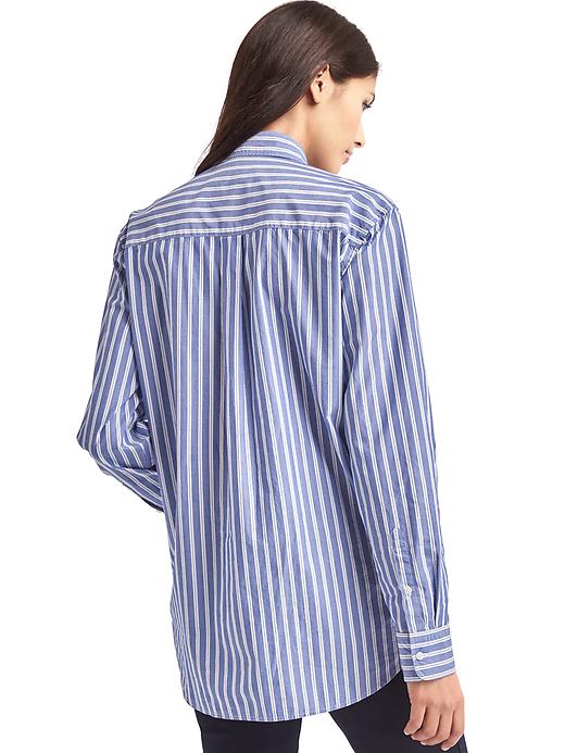 Image number 2 showing, Boyfriend stripe popover tunic