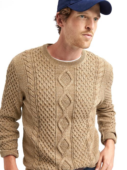 Image number 5 showing, Chunky cable knit sweater