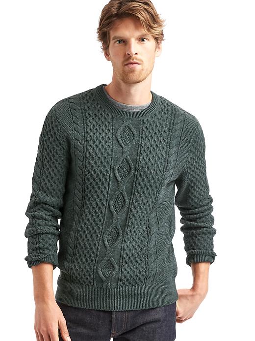 Image number 7 showing, Chunky cable knit sweater