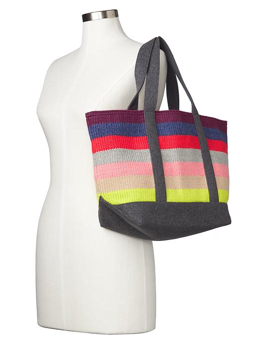 View large product image 2 of 3. Crazy stripe utility tote