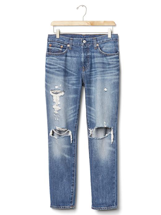 Image number 6 showing, ORIGINAL 1969 destructed boyfriend jeans