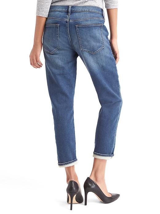 Image number 2 showing, Mid rise knit best girlfriend jeans