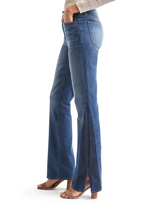 Image number 3 showing, AUTHENTIC 1969 two-tone perfect boot high rise jeans