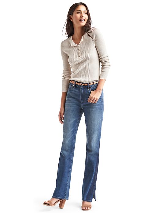 Image number 5 showing, AUTHENTIC 1969 two-tone perfect boot high rise jeans