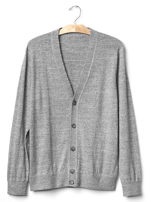 Image number 6 showing, Linen-cotton cardigan sweater