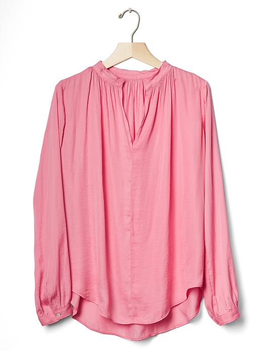 Image number 6 showing, Silky split-neck blouse