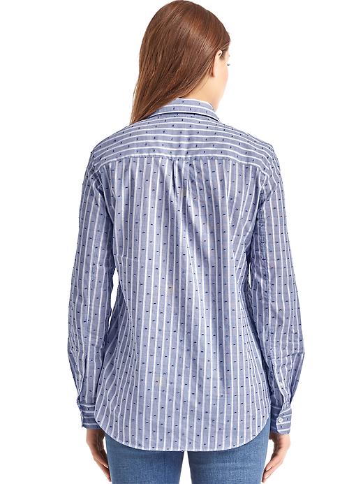 Image number 2 showing, New fitted boyfriend pinstripe shirt