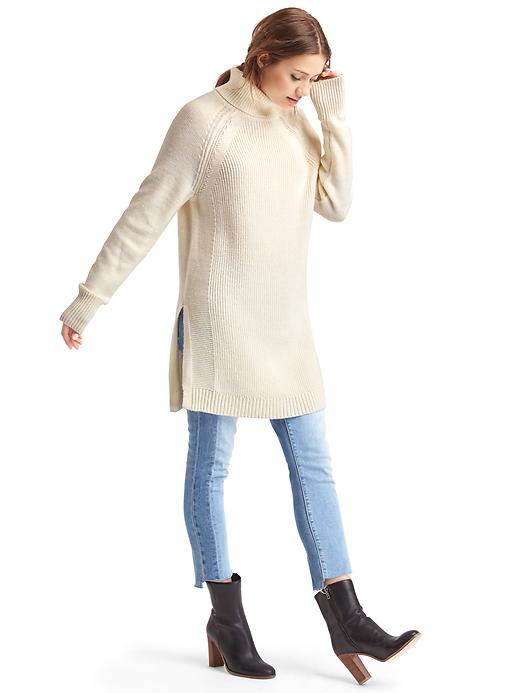 Image number 3 showing, Merino wool blend tunic sweater