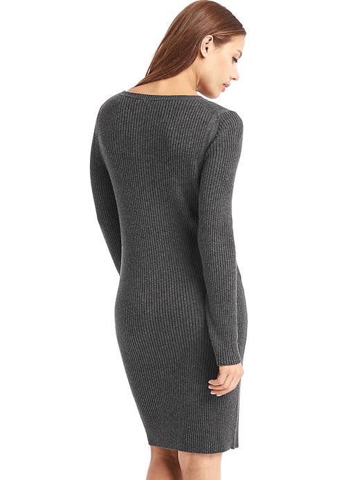 Image number 2 showing, Ribbed long sleeve dress