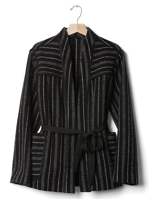 Image number 6 showing, Wool-blend stripe short coat