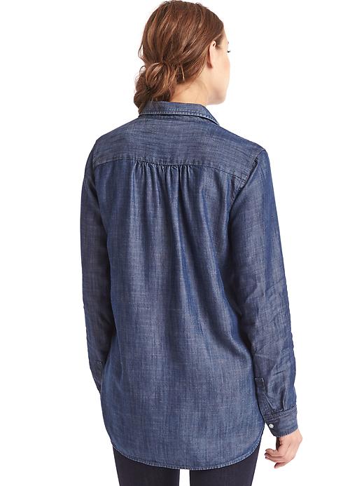 Image number 2 showing, TENCEL&#153 boyfriend popover tunic