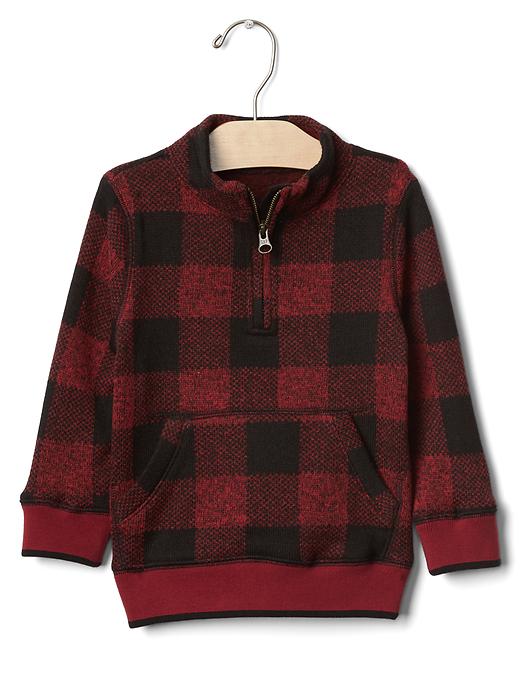 View large product image 1 of 1. Marled fleece mockneck sweater
