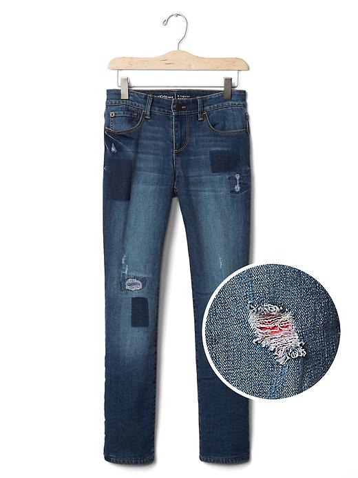 Image number 1 showing, Kids Fleece-Lined Straight Jeans with Fantastiflex