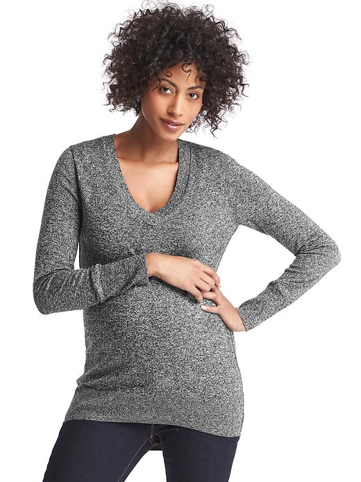 Image number 5 showing, Maternity True Soft V-Neck Pullover Sweater