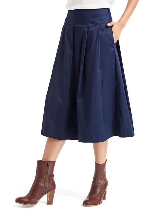 Image number 7 showing, Pleated A-line midi skirt