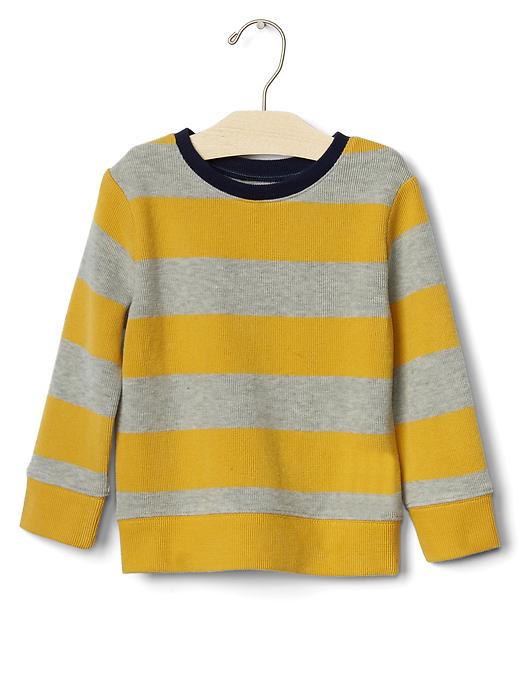 View large product image 1 of 1. Stripe ribbed crew pullover