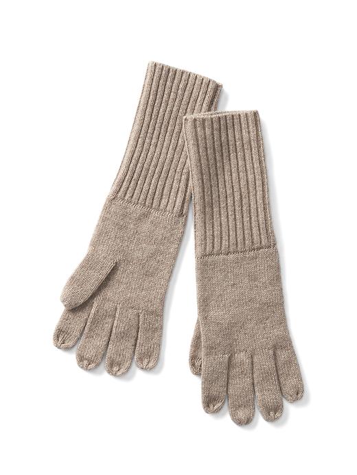 View large product image 1 of 1. Cashmere tech gloves