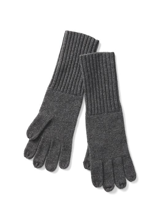 View large product image 1 of 1. Cashmere tech gloves