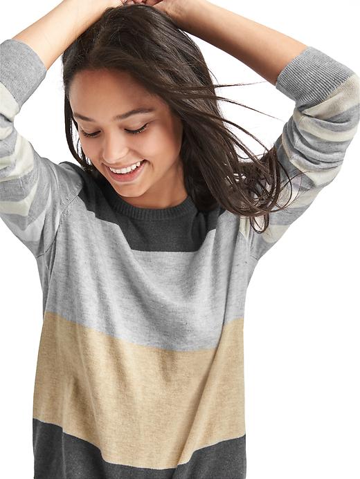 Image number 5 showing, Stripe colorblock pullover sweater
