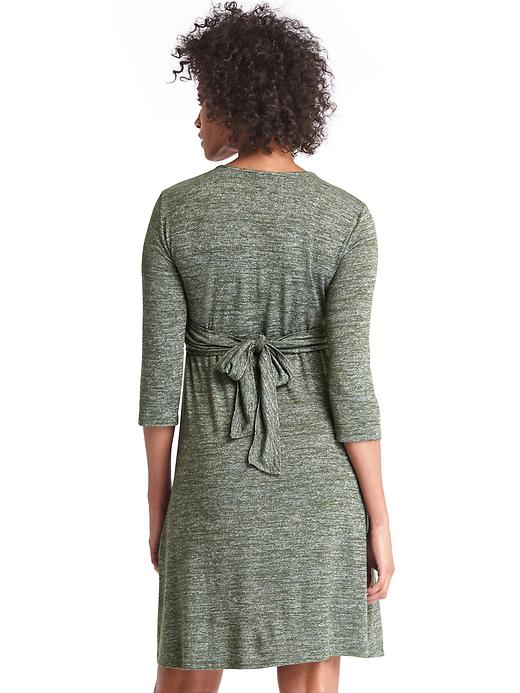 Image number 2 showing, Maternity softspun knit three-quarter wrap dress