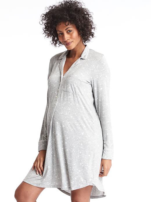 Image number 1 showing, Maternity Print Sleep Shirt