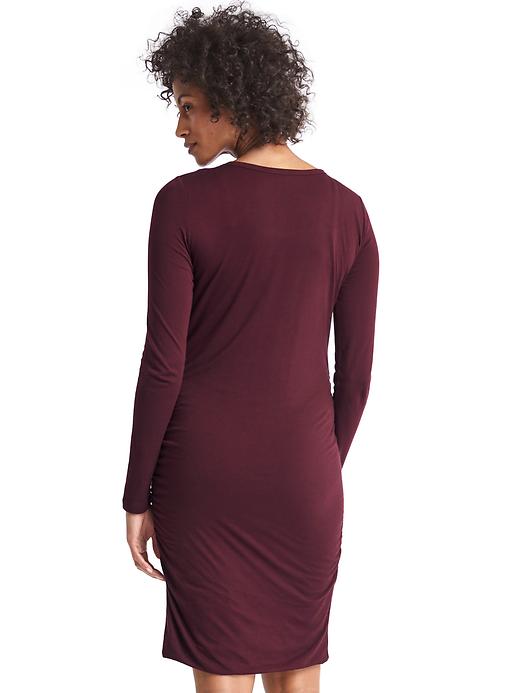 Image number 2 showing, Maternity Long Sleeve T-Shirt Dress