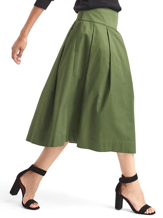 Image number 5 showing, Pleated A-line midi skirt