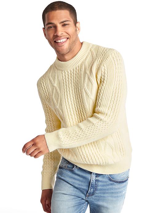 Image number 5 showing, Cable knit crew sweater