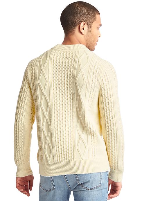 Image number 2 showing, Cable knit crew sweater