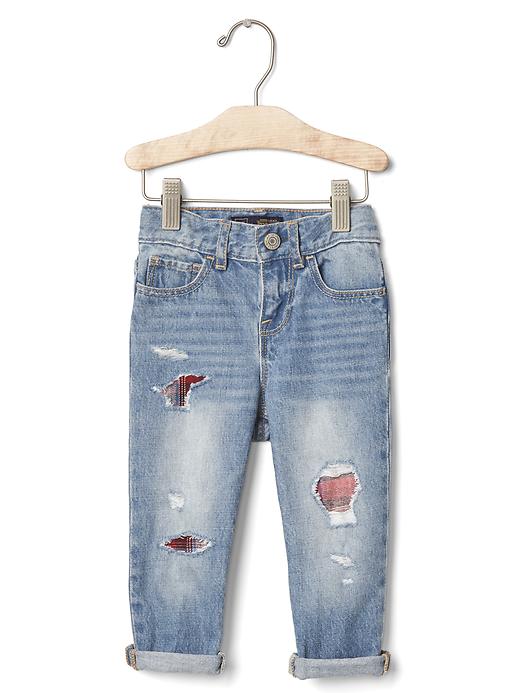 Image number 1 showing, babyGap + Pendleton rip & repair girlfriend jeans