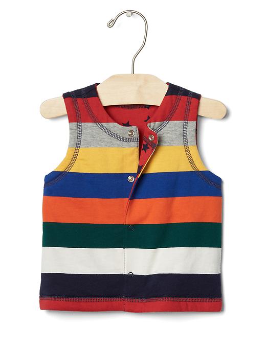 Image number 1 showing, Bright stripe reversible vest